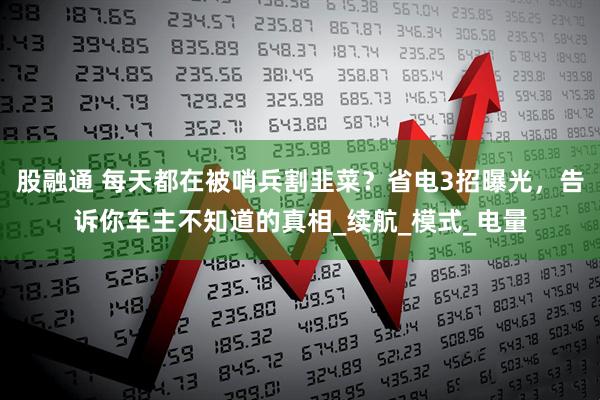 股融通 每天都在被哨兵割韭菜？省电3招曝光，告诉你车主不知道的真相_续航_模式_电量
