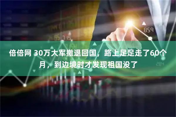 倍倍网 30万大军撤退回国，路上足足走了60个月，到边境时才发现祖国没了