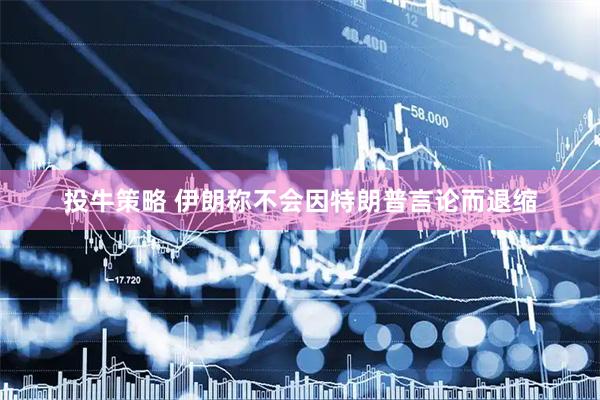 投牛策略 伊朗称不会因特朗普言论而退缩